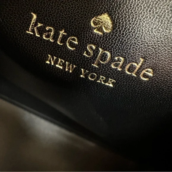 Kate Spade Coated Canvas Leopard Print Black Leather Trim Large Tote NWT - Picture 12 of 13